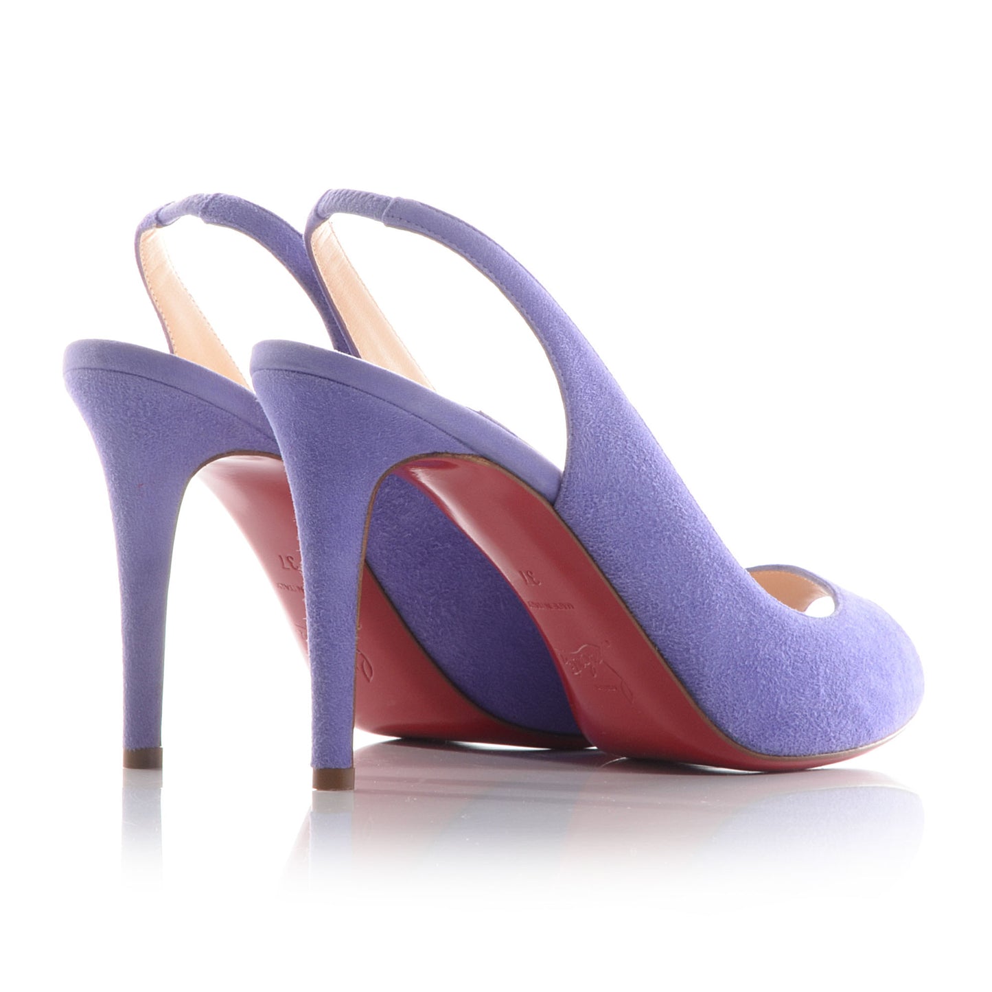 Suede Lady Sling 100 Pumps 37 Lavender