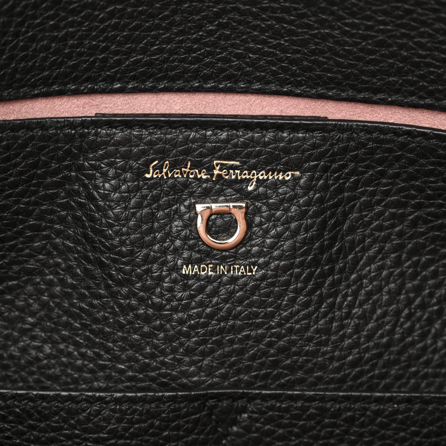 Salvatore Ferragamo Calfskin Gancio XL City Backpack Black 6 of 9