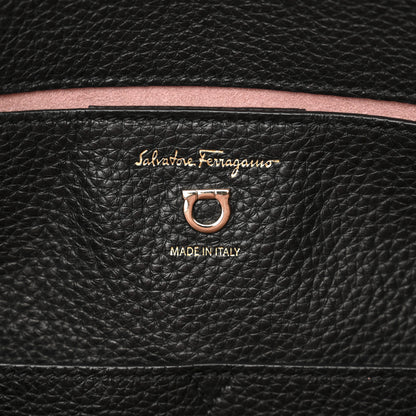 Salvatore Ferragamo Calfskin Gancio XL City Backpack Black 6 of 9