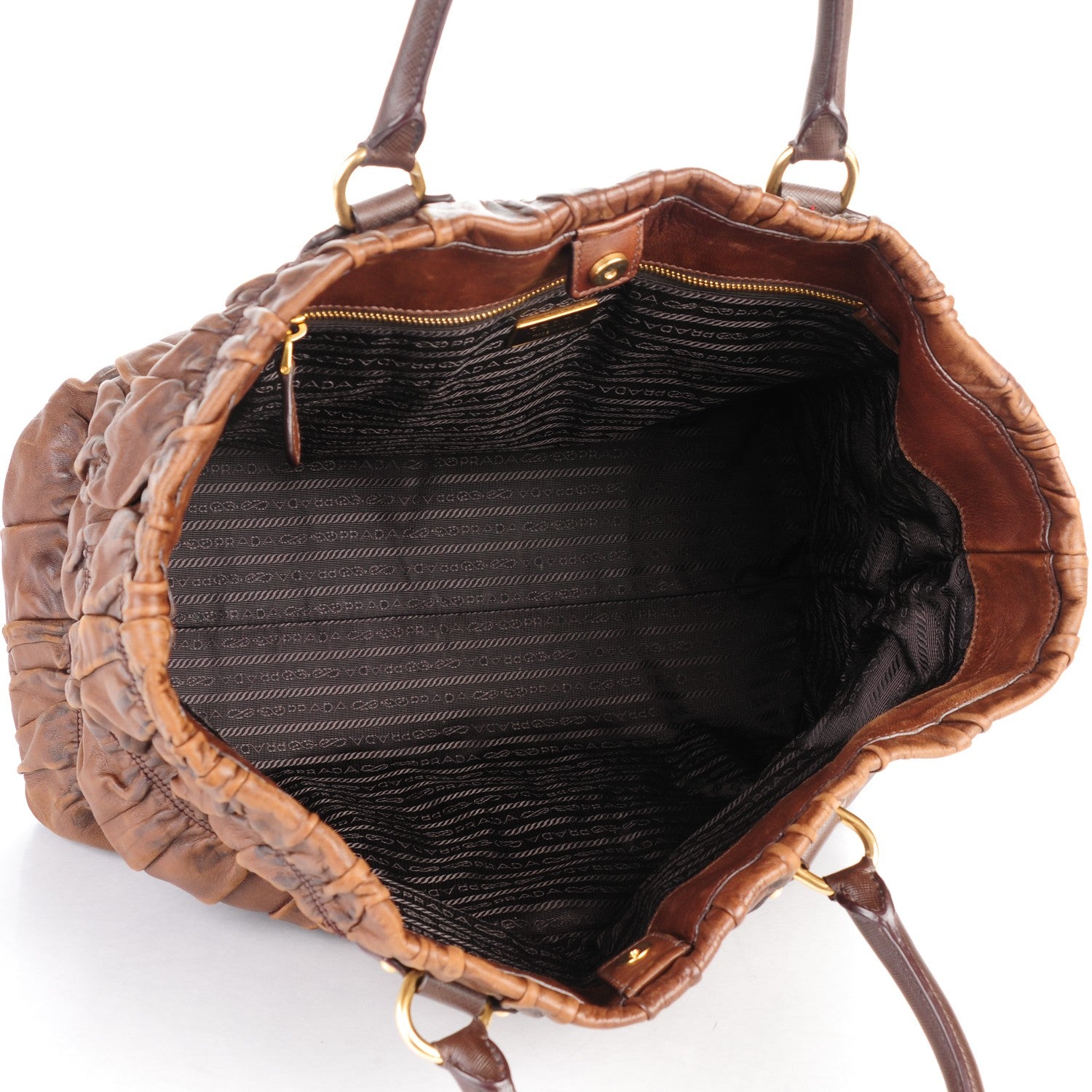 Prada Nappa Gaufre Antik Tote Noce 5 of 7