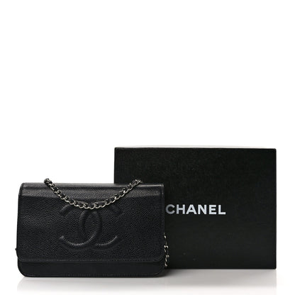 Chanel Caviar Timeless CC Wallet On Chain WOC Black 12 of 12