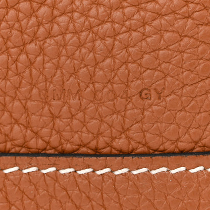 Hermes Taurillon Clemence Double Sens 28 Reversible Tote Gold Bleu Encre 7 of 18