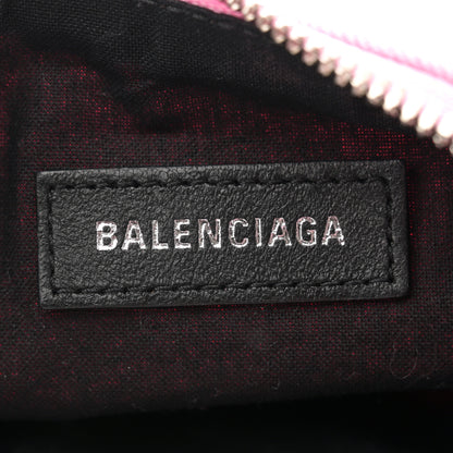 Balenciaga Washed Frayed Denim Crystal Le Cagole Shoulder Bag XS Denim Pink 7 of 12