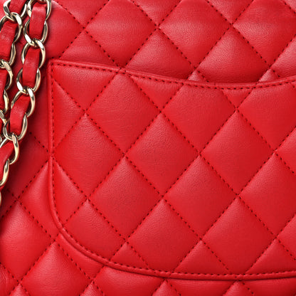 Chanel Lambskin Quilted Medium Double Flap Red 8 of 14