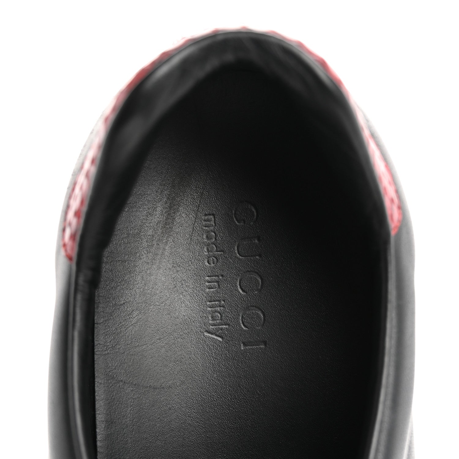 Gucci Miro Soft Calfskin Ayers Web Mens Ace Sneakers 10 Black Rosso 7 of 12