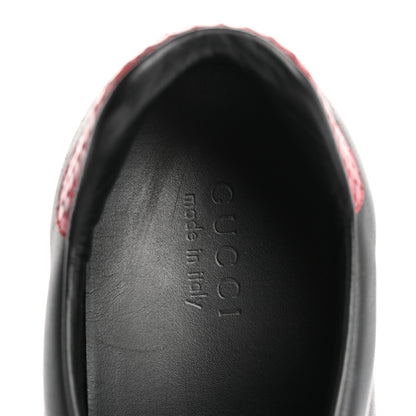Gucci Miro Soft Calfskin Ayers Web Mens Ace Sneakers 10 Black Rosso 7 of 12