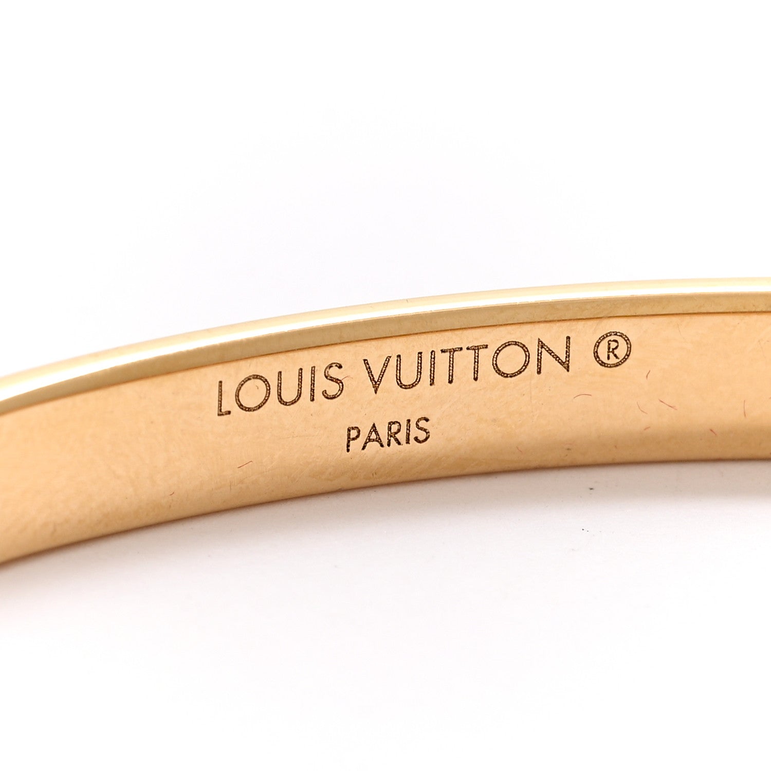 Louis Vuitton Brass Monogram Nanogram Bracelet S Gold 4 of 5