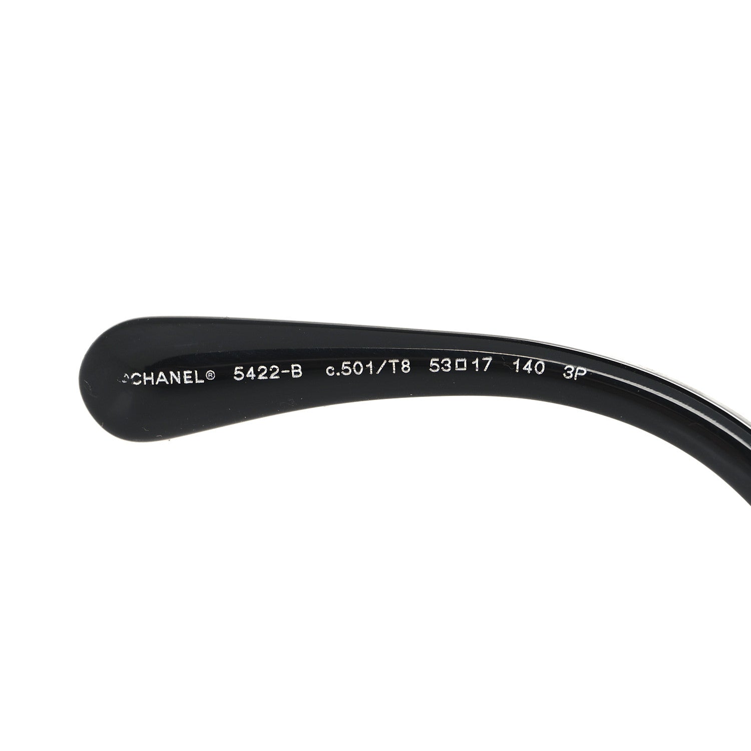 Chanel Acetate Strass Polarized Square Sunglasses 5422-B Black 5 of 7