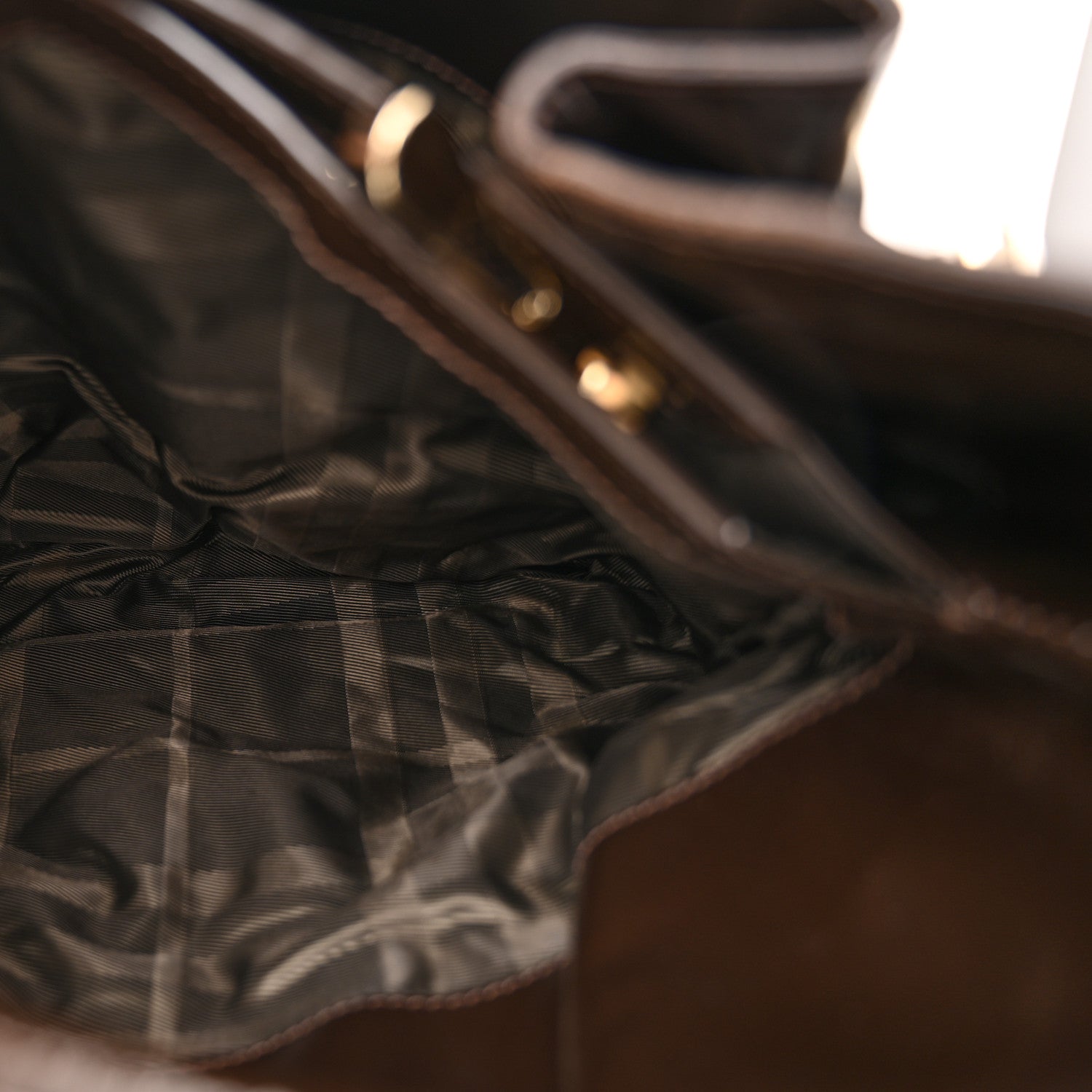 Burberry Nylon Quilted Bromley Hobo Brown 6 of 13