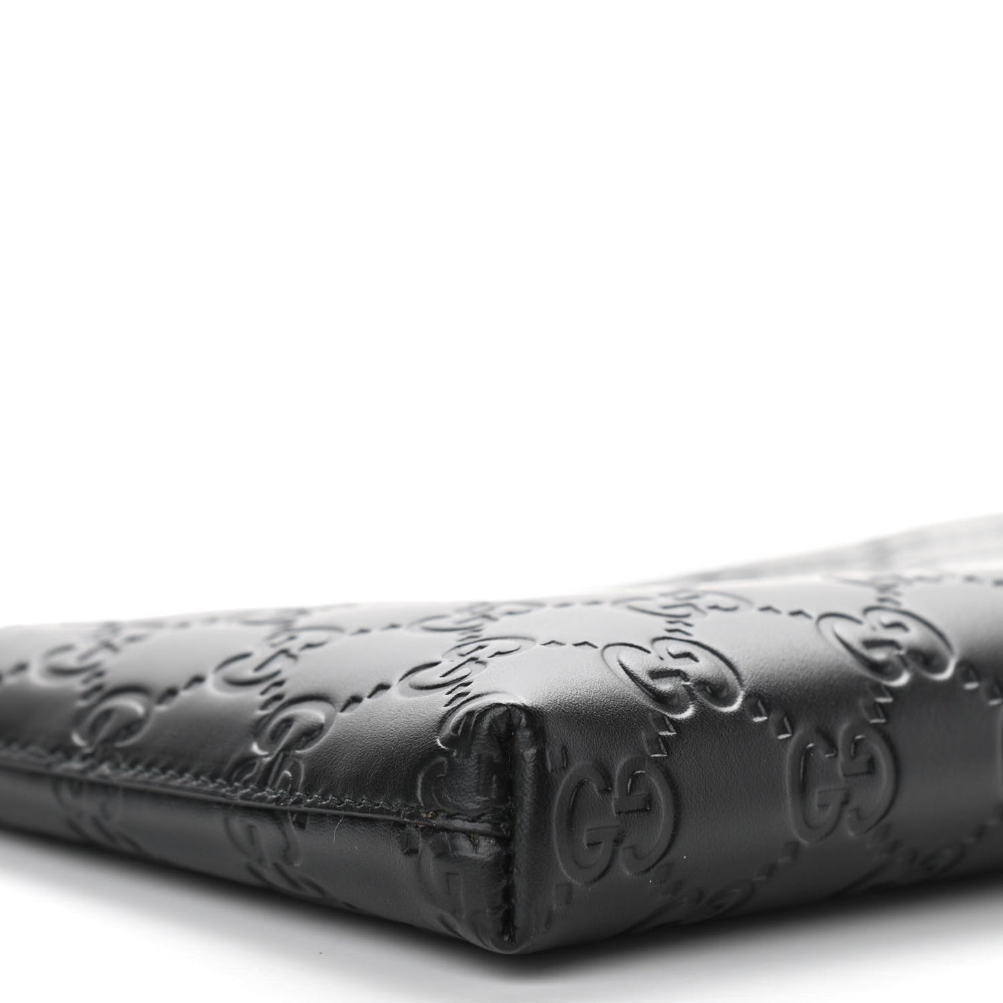Guccissima Signature Wrist Wallet Black