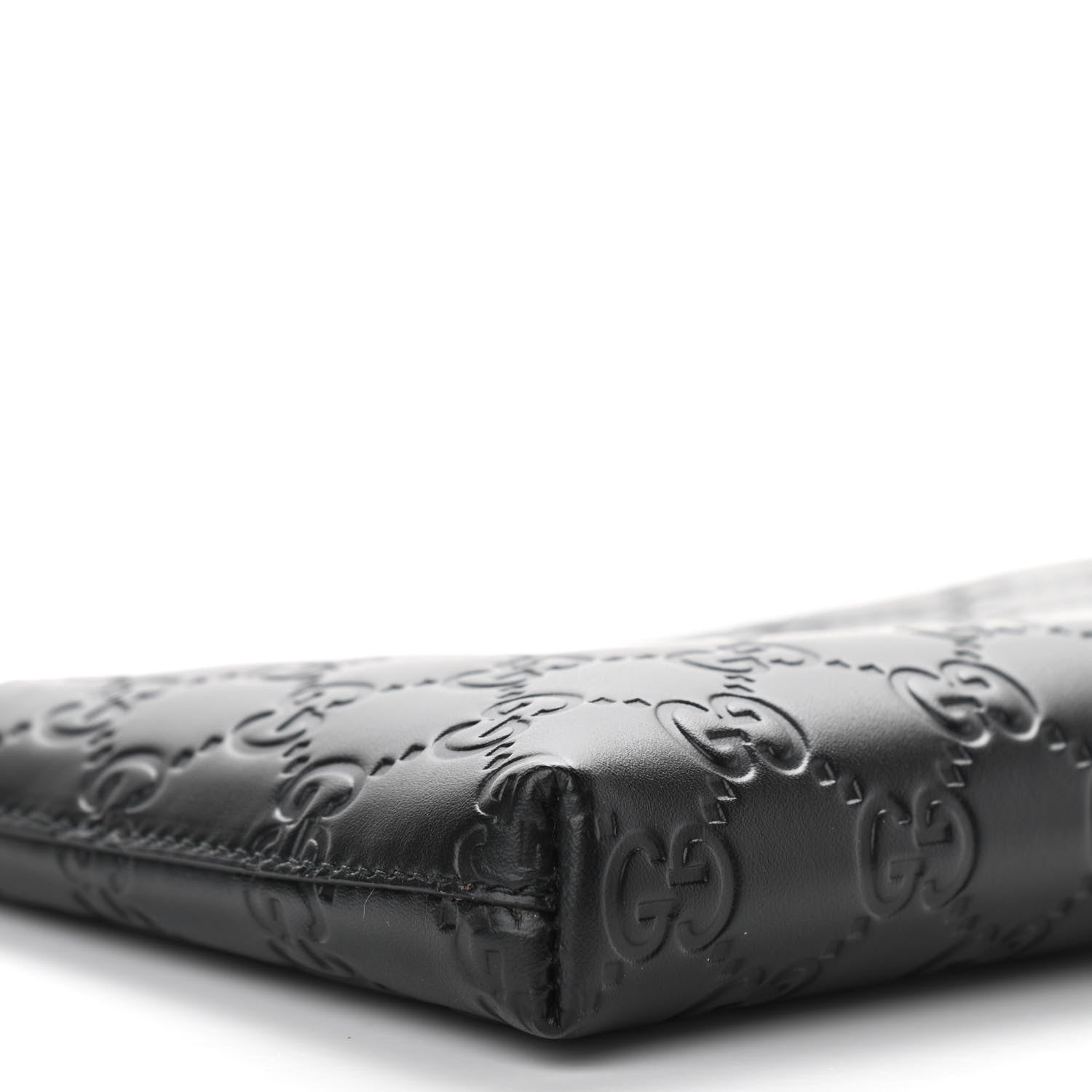Gucci Guccissima Signature Wrist Wallet Black 9 of 11