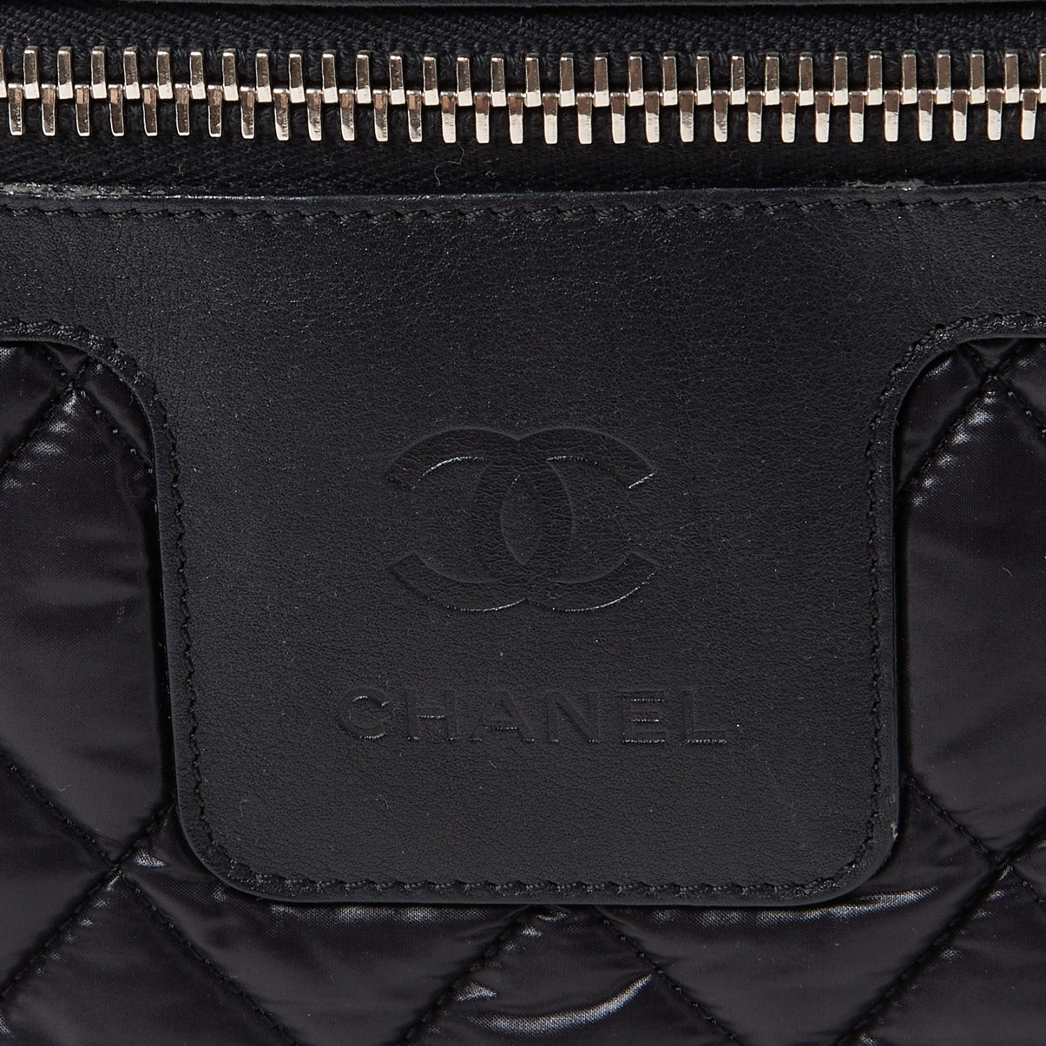 Chanel Nylon Quilted Large Coco Cocoon Tote Black 8 of 10