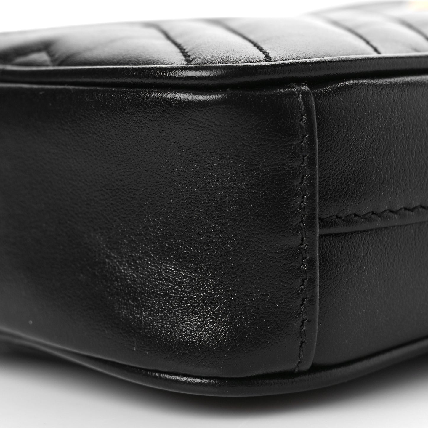 Calfskin Matelasse Mini GG Marmont Crossbody Bag Black