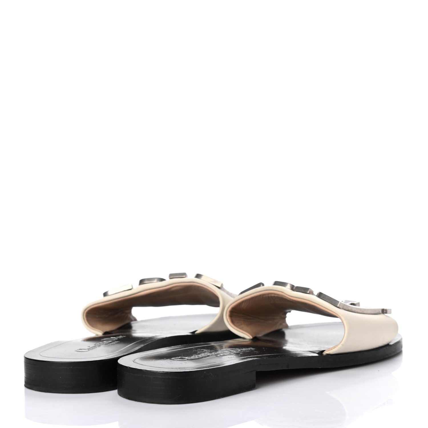 Christian Dior Calfskin Dio(r)evolution 10mm Slide Sandals 37 Off White 4 of 9