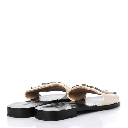 Christian Dior Calfskin Dio(r)evolution 10mm Slide Sandals 37 Off White 4 of 9