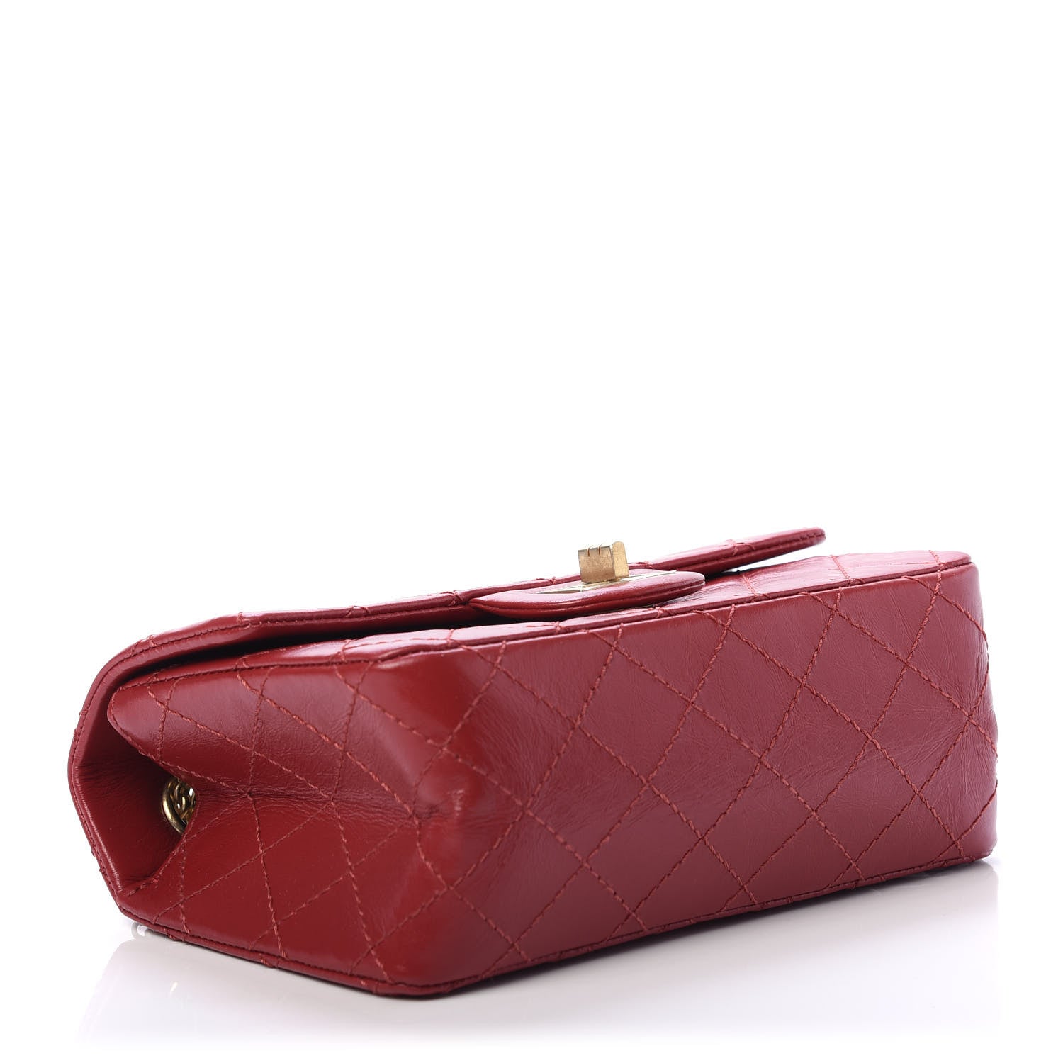 Chanel Aged Calfskin Quilted 2.55 Reissue Mini Flap Red 4 of 11
