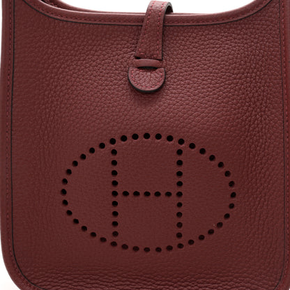 Hermes Taurillon Clemence Amazone Evelyne TPM Rouge H 7 of 11