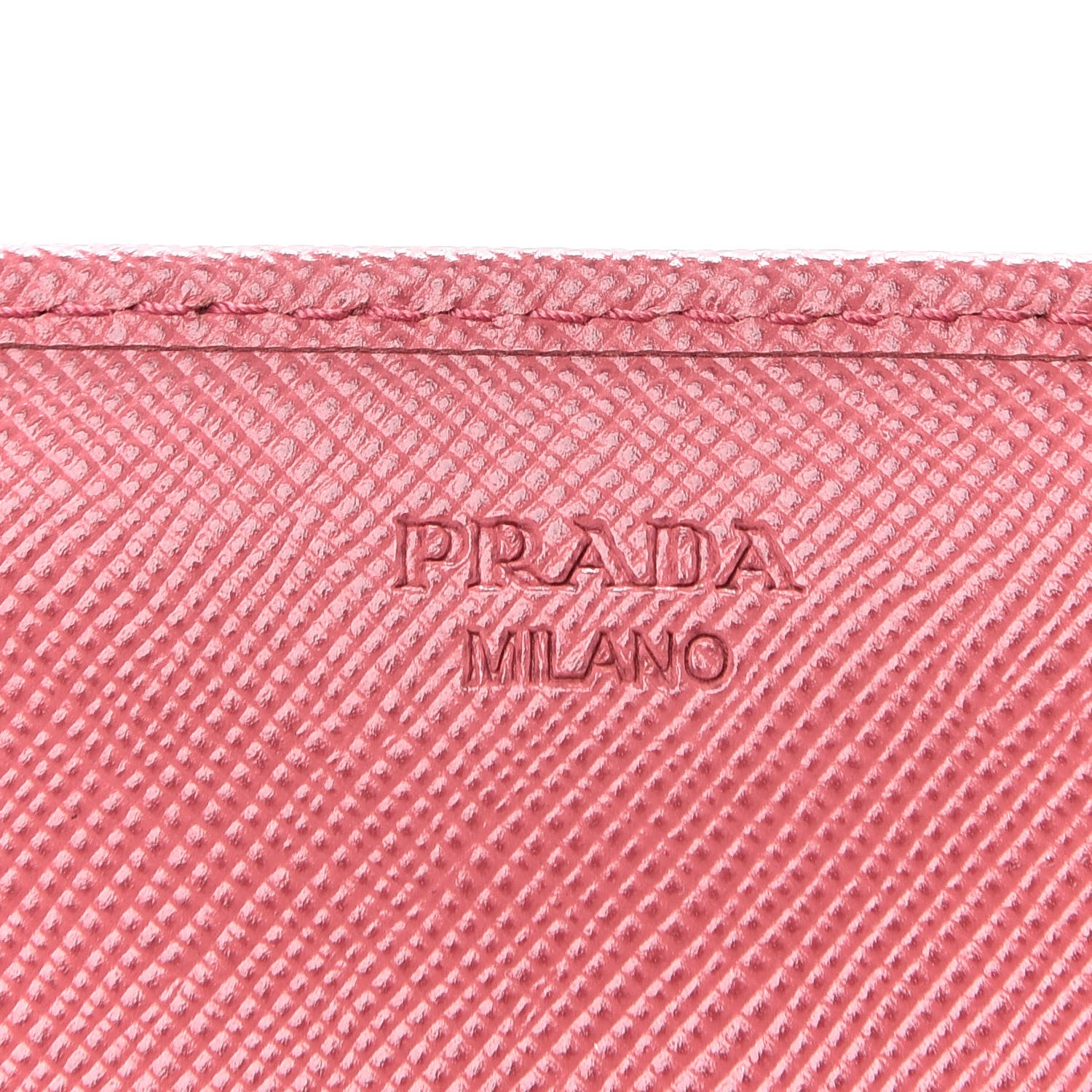 Prada Saffiano Metal Continental Flap Wallet Peonia 6 of 6