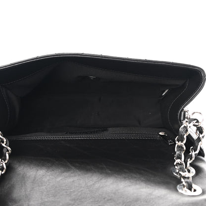 Chanel Crumpled Calfskin Medium Chain All Over Flap Black 5 of 10