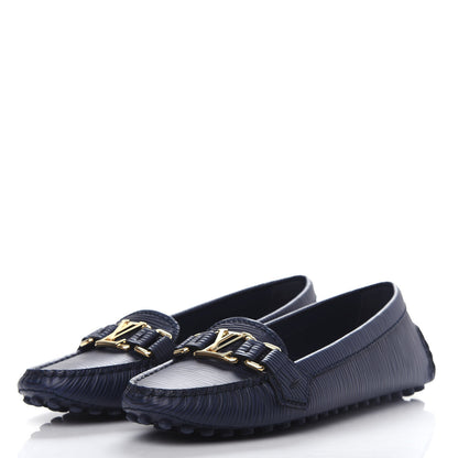 Louis Vuitton Epi Womens Oxford Loafers 36 Blue 3 of 11
