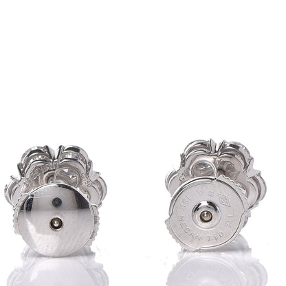Van Cleef & Arpels 18K White Gold Diamond Large Fleurette Earrings 3 of 5