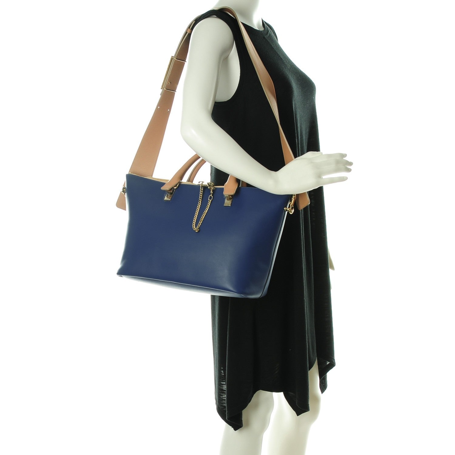 Chloe Smooth Calfskin Medium Baylee Tote Sea Water 2 of 8