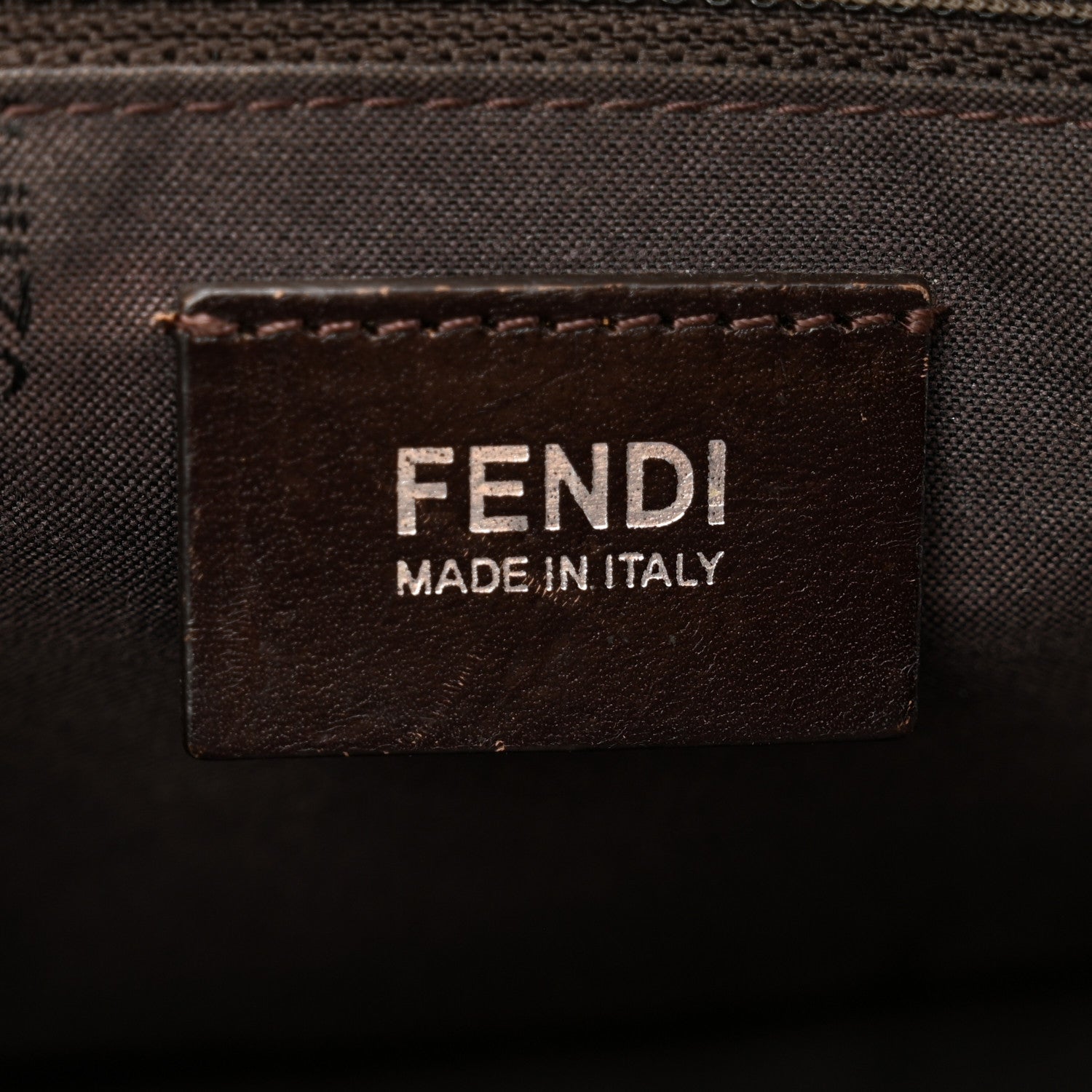 Fendi Zucca Spalmati Zip Pouch Tobacco 6 of 9