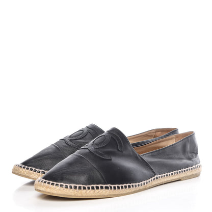 Chanel Lambskin CC Mens Espadrilles 45 Black 3 of 13