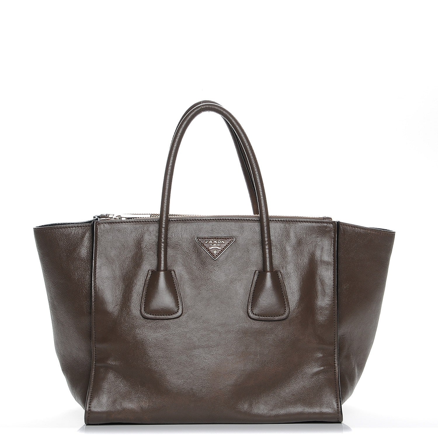 Prada Glace Calf Twin Pocket Tote Argilla 1 of 10