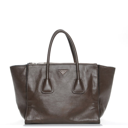 Prada Glace Calf Twin Pocket Tote Argilla 1 of 10