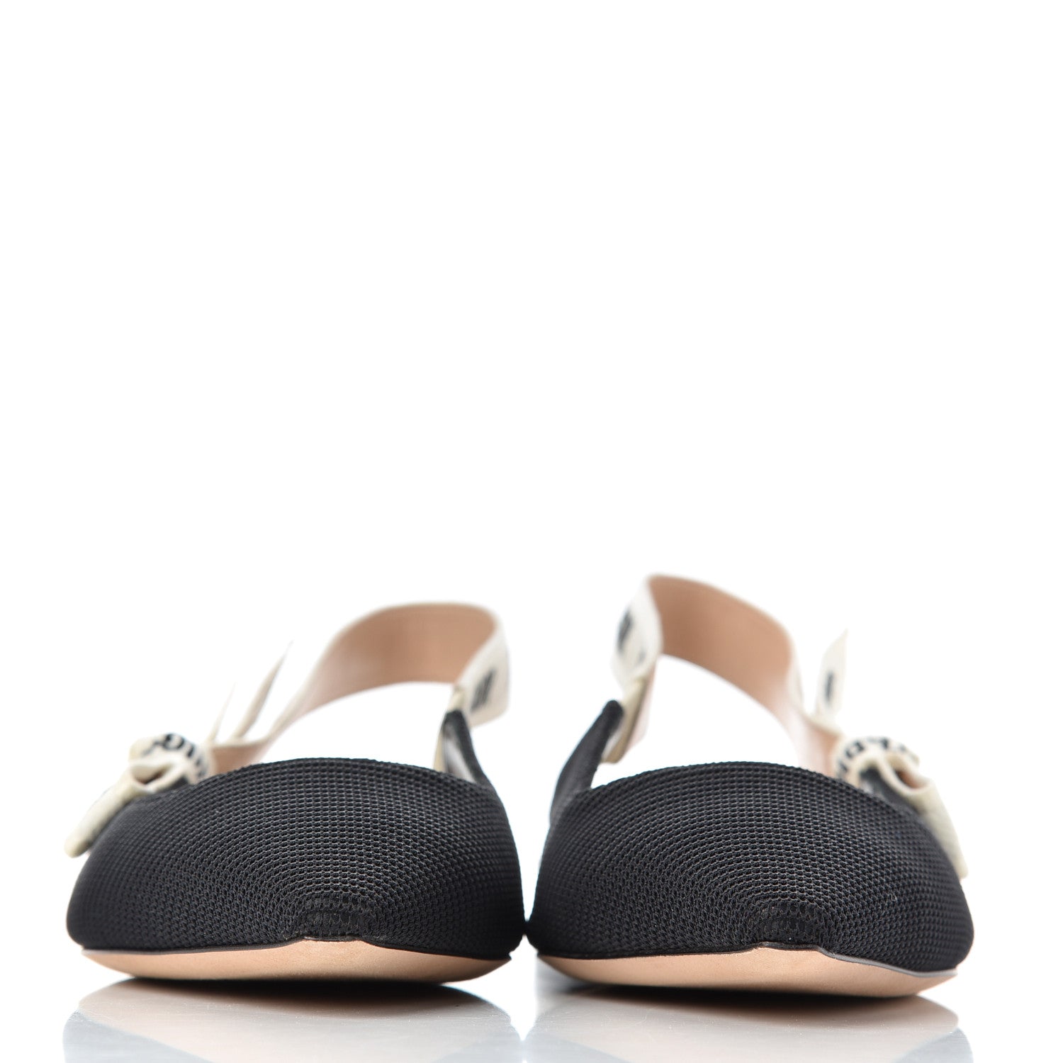 Christian Dior Technical Canvas Ribbon J'Adior Slingback Ballet Flats 36.5 Black 2 of 14