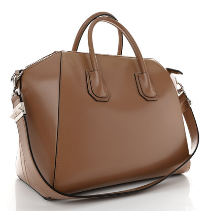 Givenchy Shiny Lord Calfskin Medium Antigona Dark Beige 3 of 10