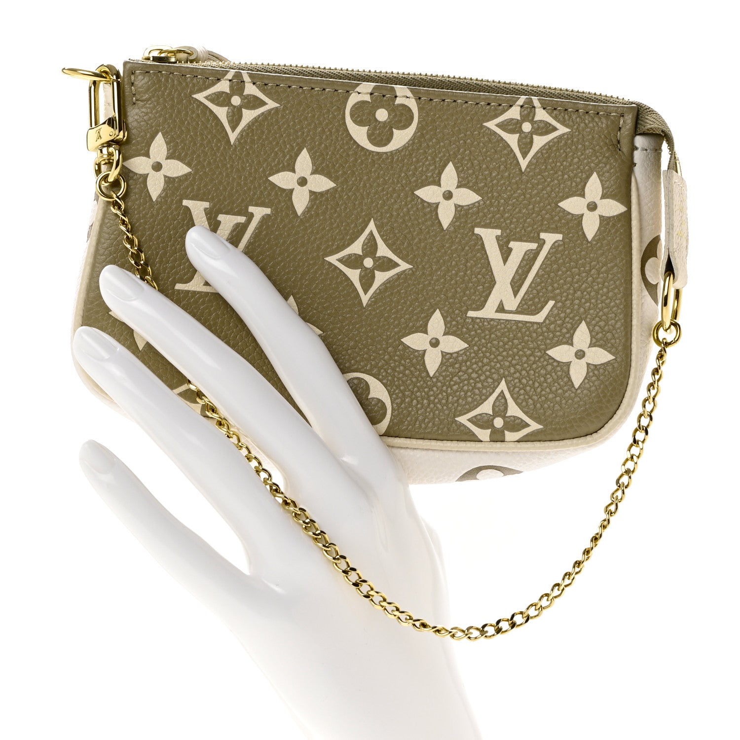 Louis Vuitton Empreinte Spring in the City Mini Pochette Accessories Kaki Beige Cream 2 of 6