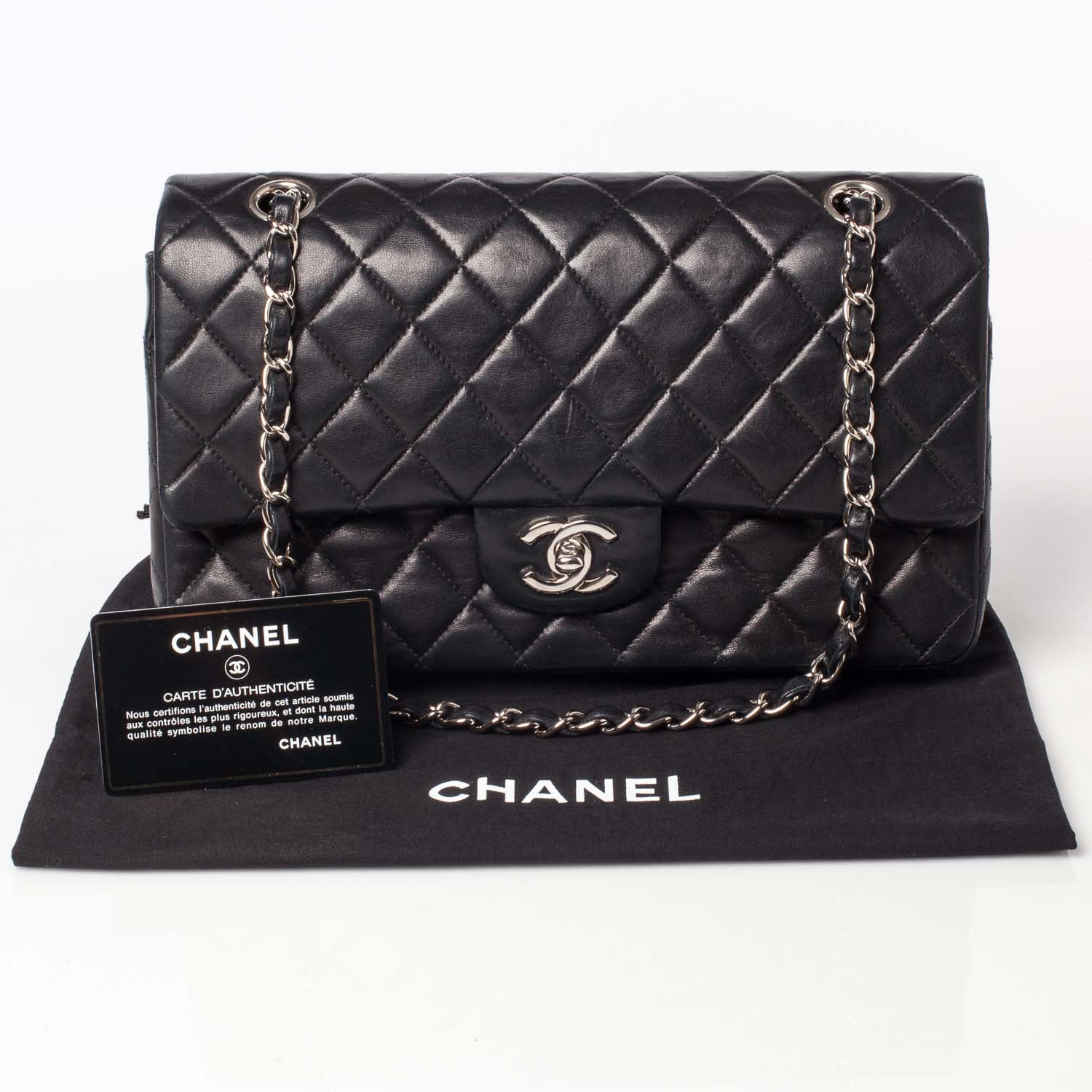 Chanel Lambskin Medium Double Flap Black 11 of 11