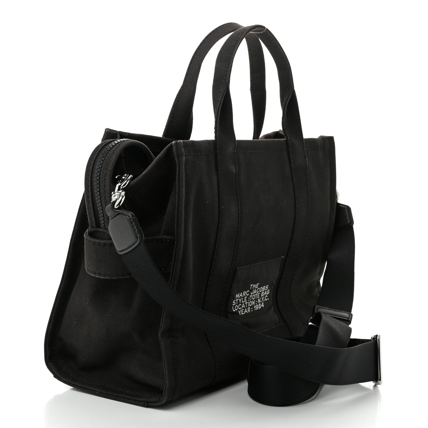 Marc Jacobs Cotton Canvas Medium The Tote Black 3 of 10