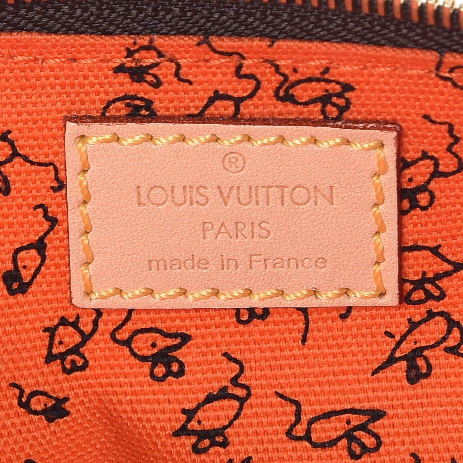 Louis Vuitton Catogram Elizabeth Pouch Orange Marron 6 of 8