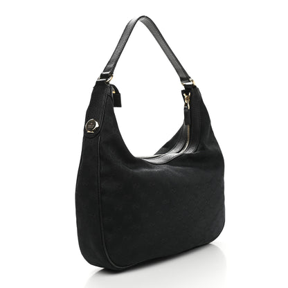 Gucci Monogram Medium Charmy Hobo Black 3 of 15
