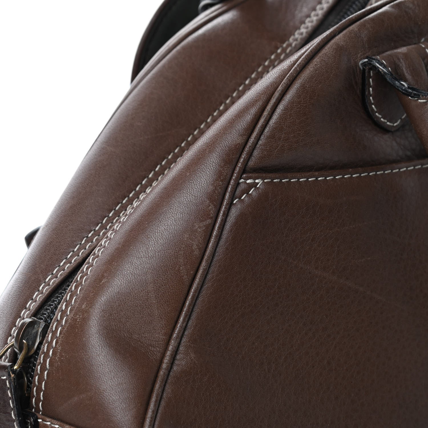 Christian Dior Calfskin Saddle Bowler Brown 13 of 14