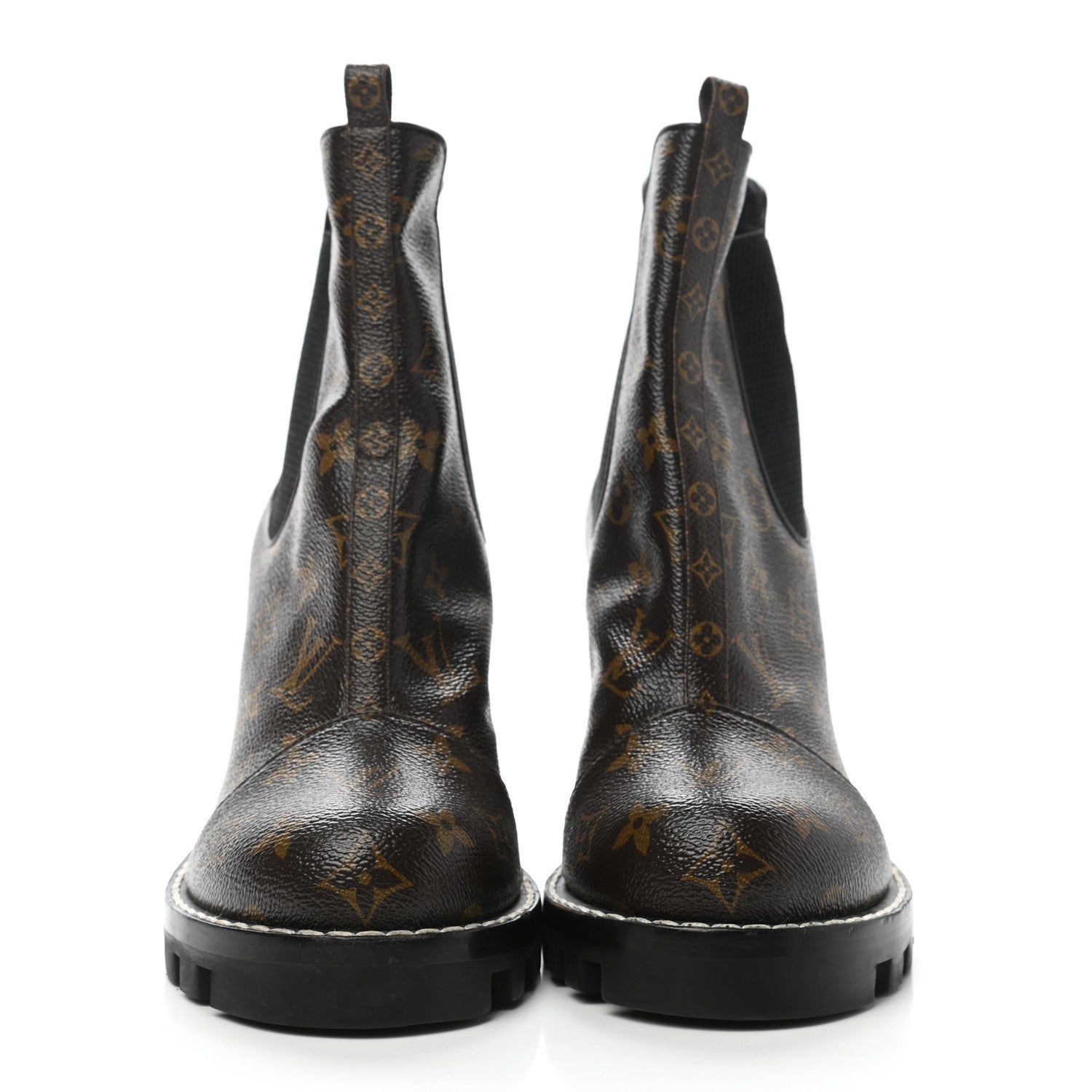 Louis Vuitton Patent Monogram Star Trail Chelsea Ankle Boots 40 2 of 7
