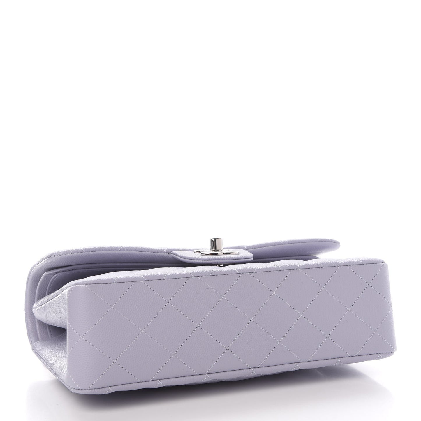 Caviar Quilted Small Double Flap Light Purple