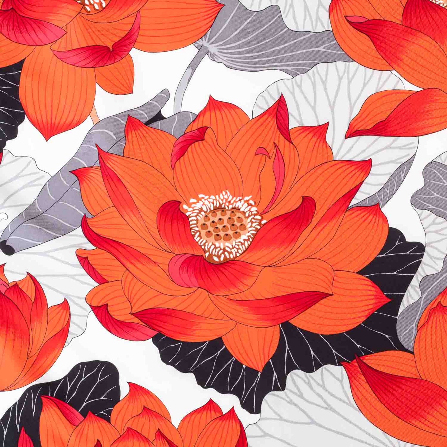 Silk Fleurs de Lotus Scarf 90
