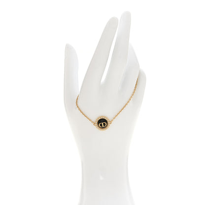 Christian Dior Pearl Glass Petit CD Baroque Bracelet Gold Black 2 of 5