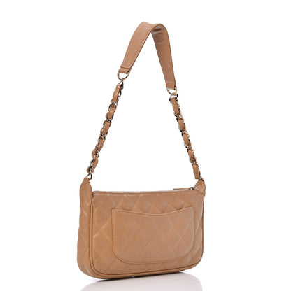 Chanel Caviar Quilted CC Shoulder Bag Beige 3 of 16