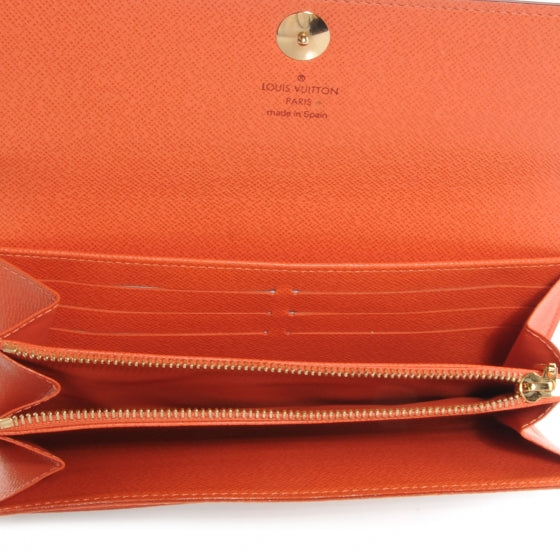 Louis Vuitton Monogram Multicolor Sarah Wallet White Orange 7 of 10