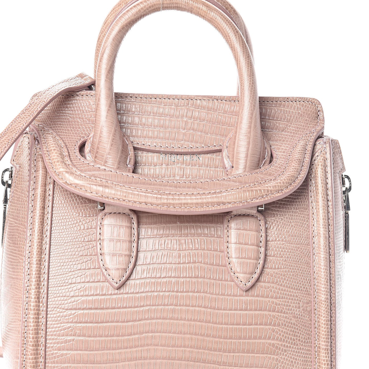Calfskin Lizard Embossed Mini Heroine Pink