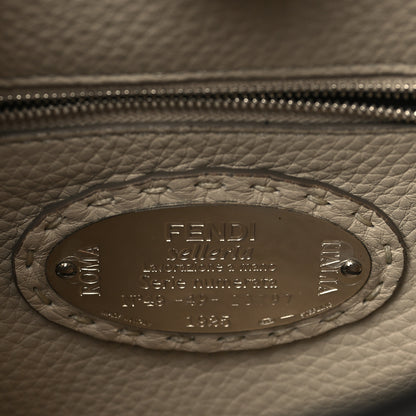 Fendi Cuoio Romano Selleria Bi-Color Mini Peekaboo Iconic Satchel Asfalto Latte 6 of 9