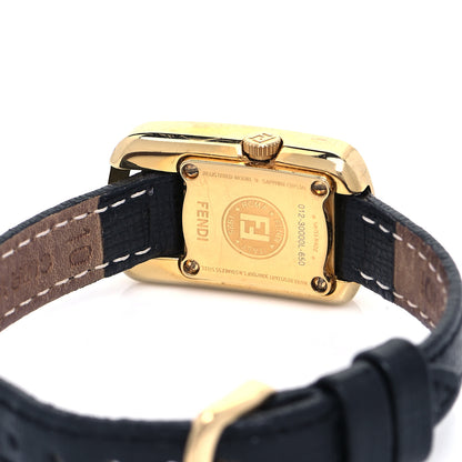 Fendi Stainless Steel Calfskin Diamond Enamel 18mm Chameleon Quartz Watch Black 4 of 5