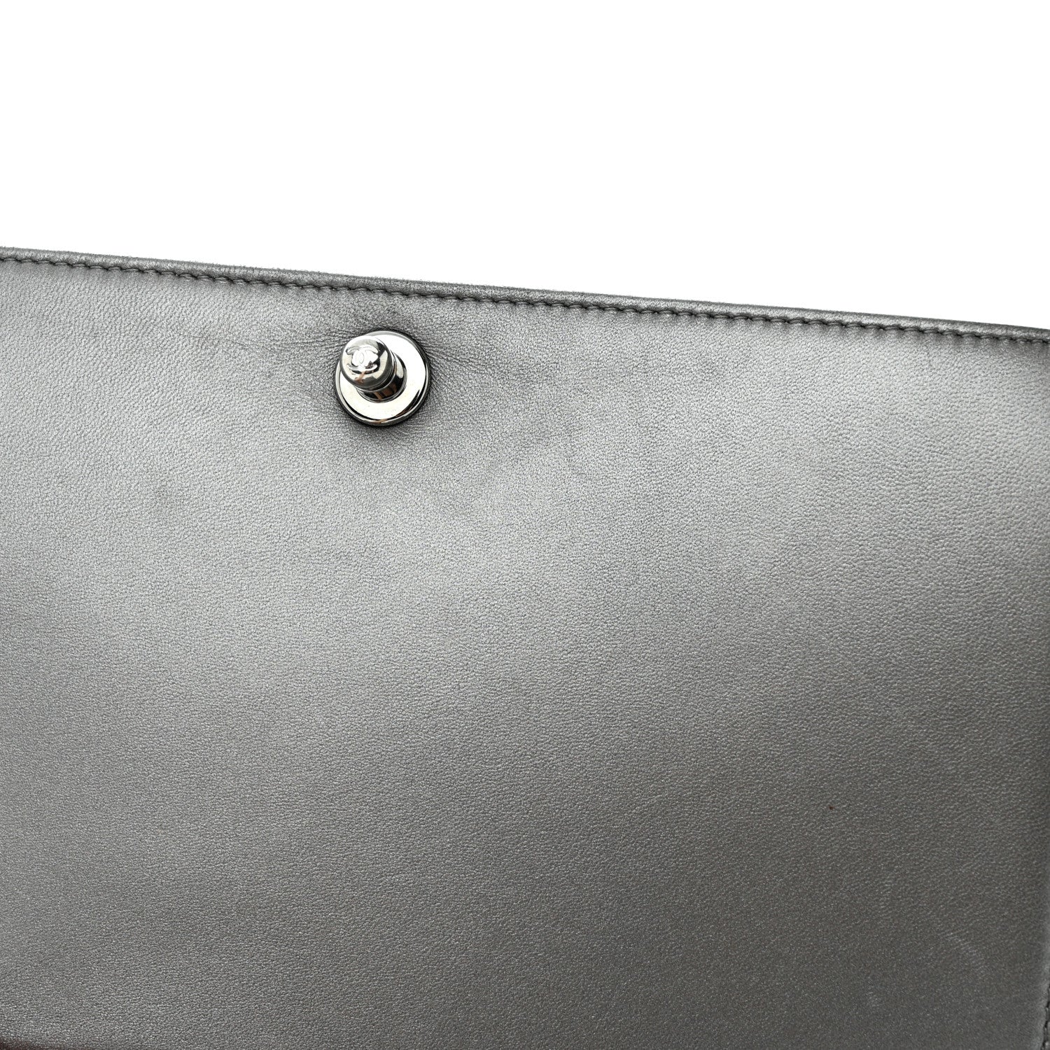 Chanel Metallic Lambskin Embossed Large Boy Cube Flap 18 of 18