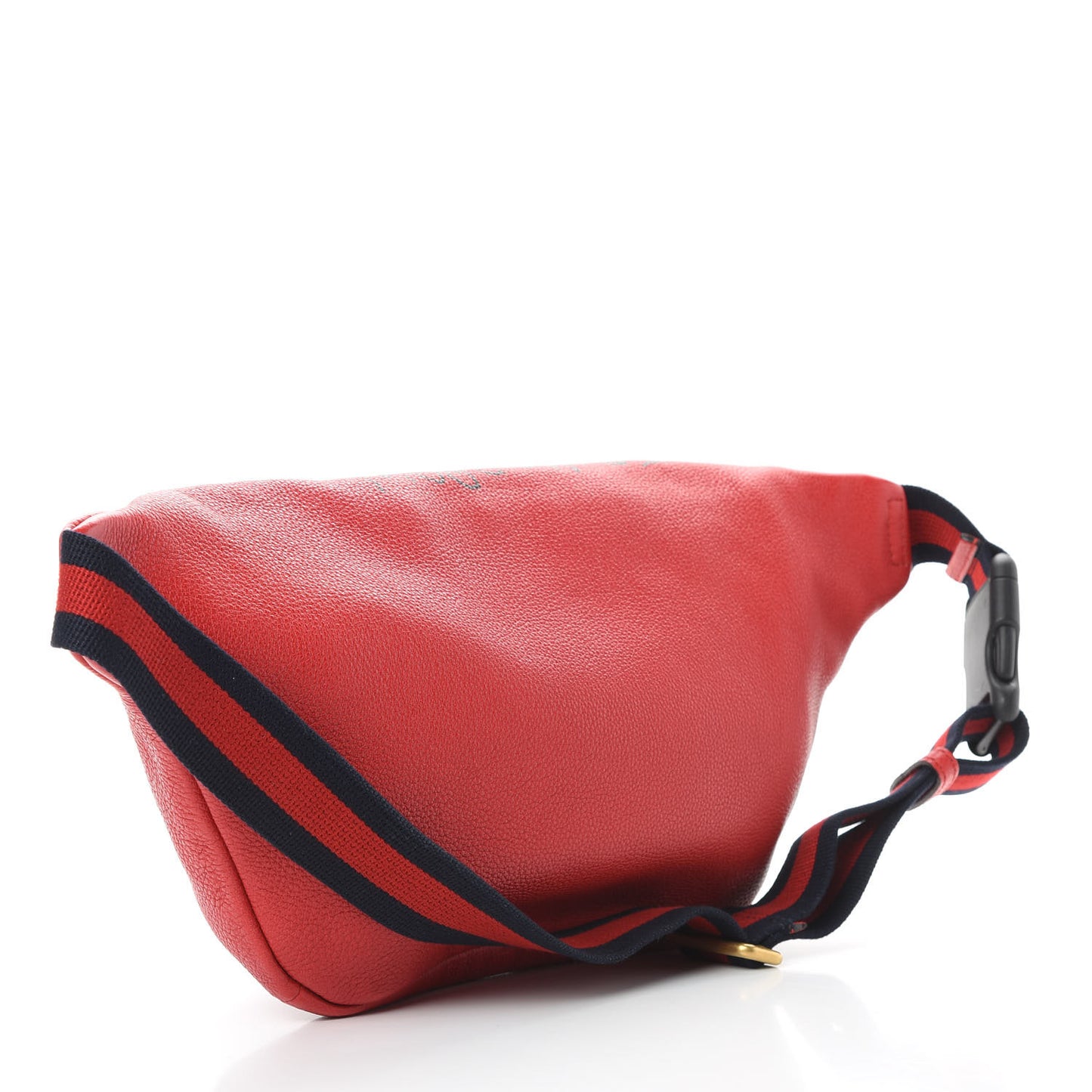 Grained Calfskin Coco Capitan Logo Belt Bag Hibiscus Red