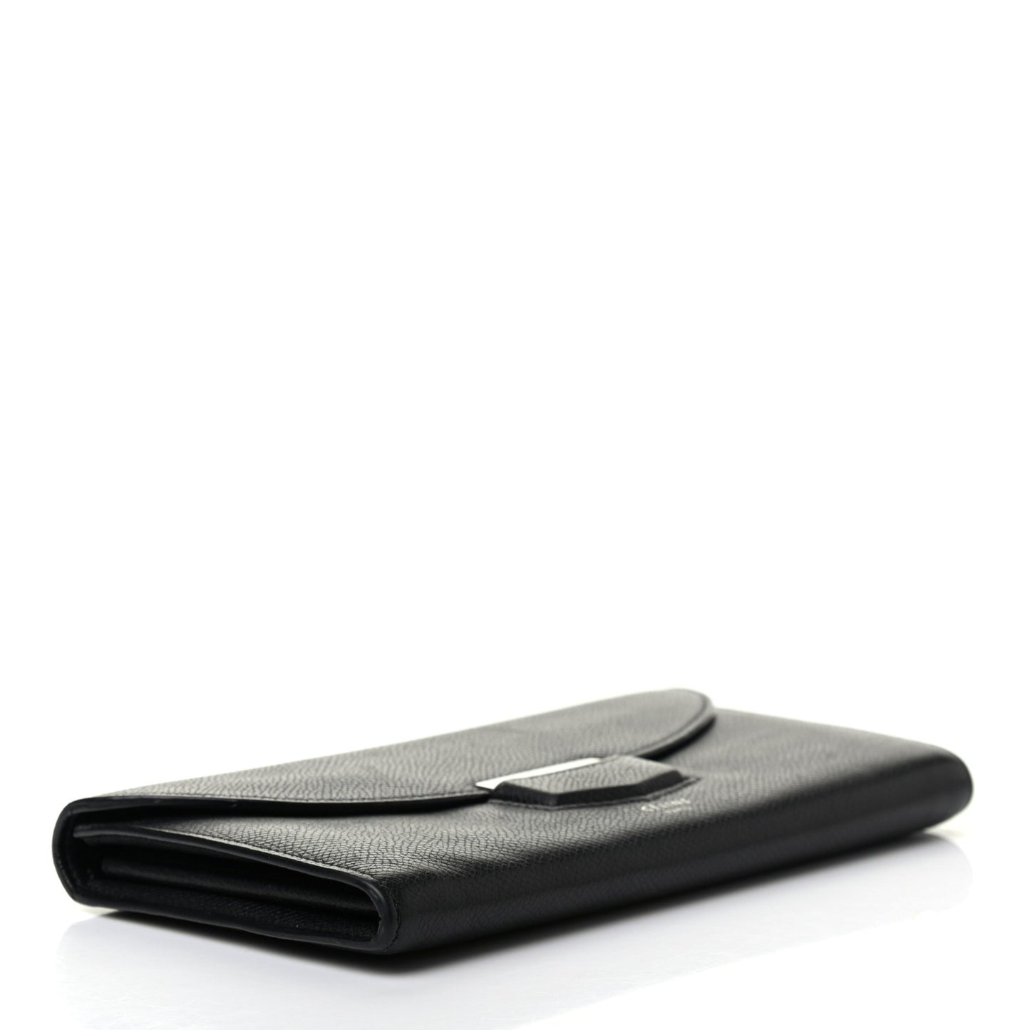 Grained Calfskin Large Trotteur Multifunction Flap Wallet Black